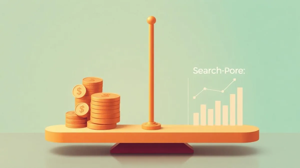 Budget allocation balance between search marketing investment and visibility returns