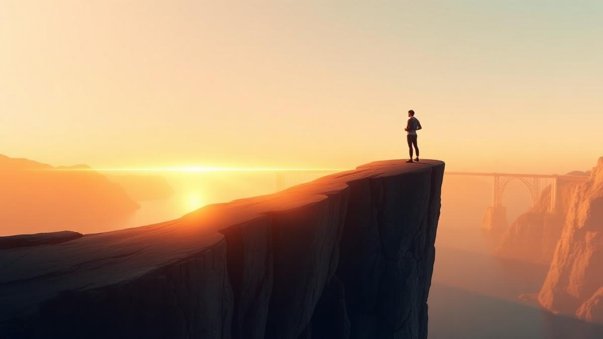 Business owner standing at the edge of a breakthrough moment in digital growth